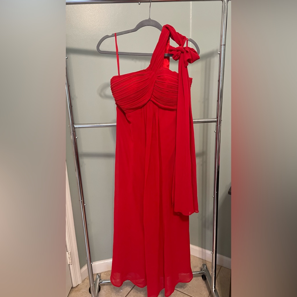 Beautiful Red Dress For Parties, Size 10 With A Perfect Fit.
